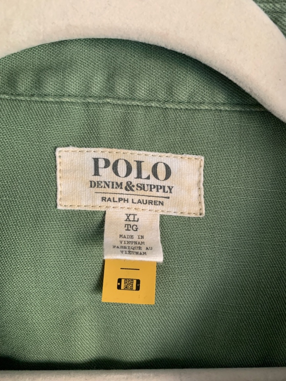 Polo Ralph Lauren Garment-Dyed Denim Western Shirt Green Size XL - Picture 6 of 7